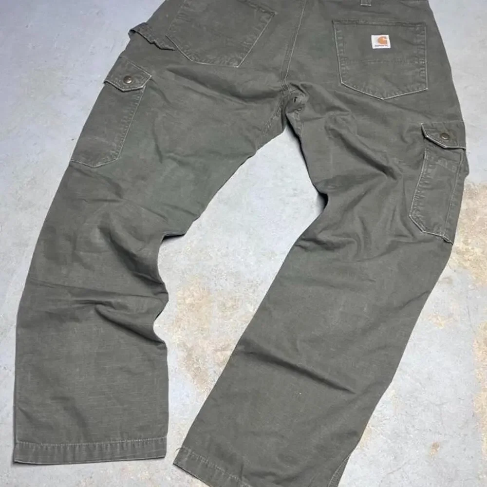 Vintage Carhartt Double Knee Ripstop Cargo Pants Mens 36x32 Dark Green Gorpcore